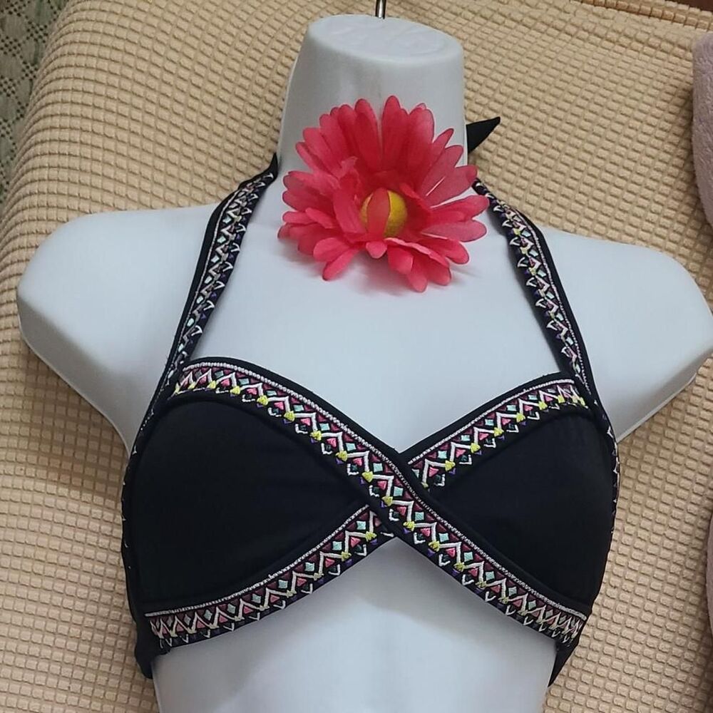 Victoria-secret Women's multi Crop-top swim 2 piece bikini small